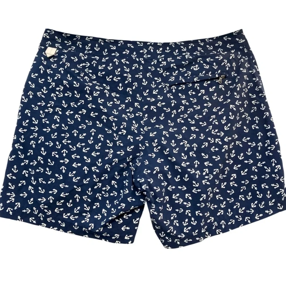 J CREW Swim Shorts Trunks Size 33 Lined Navy Blue
